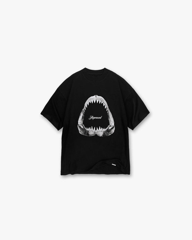 Shark Jaws T-Shirt - Off Black Hover Image