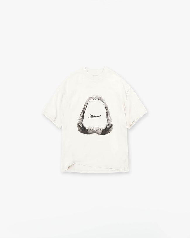 Shark Jaws T-Shirt - Flat White Hover Image