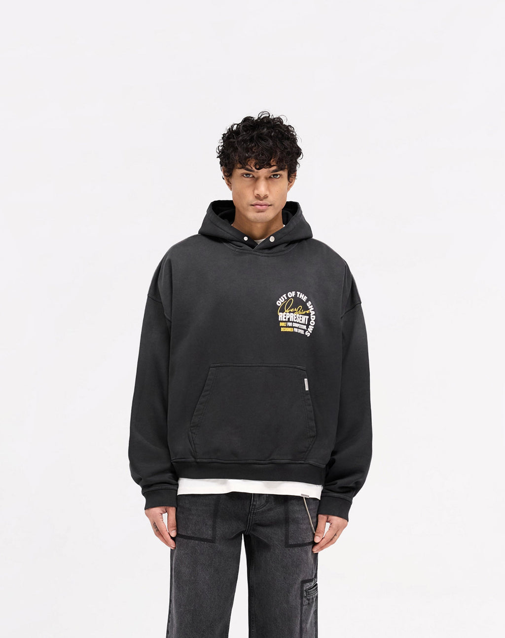 Out Of The Shadows Hoodie - Stained Black