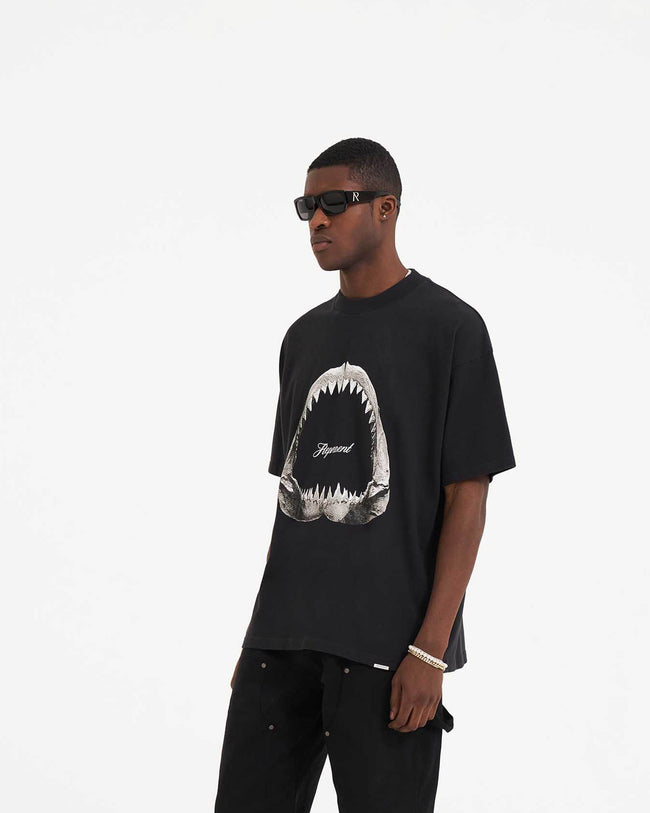Shark Jaws T-Shirt - Off Black Main Image