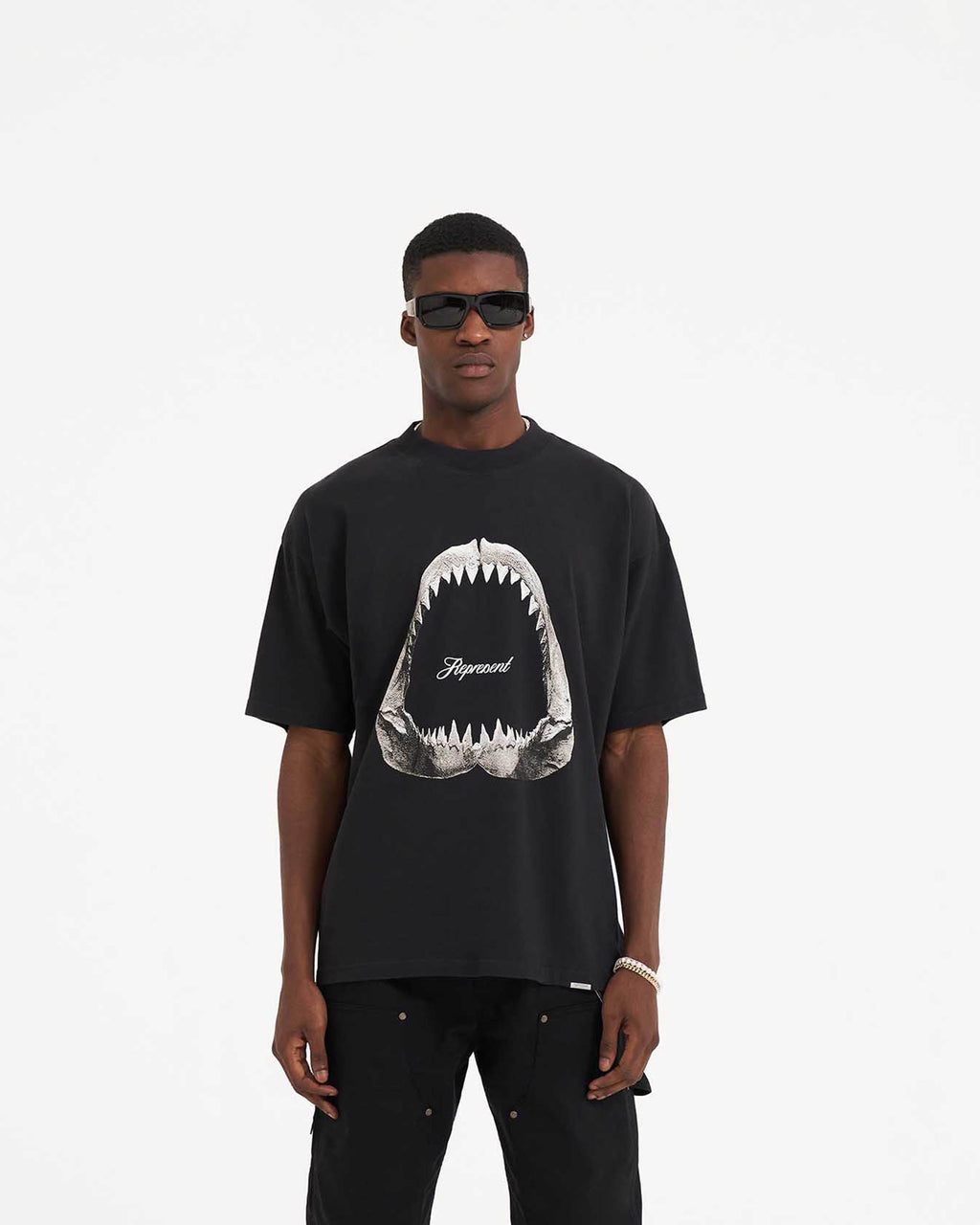 Shark Jaws T-Shirt - Off Black