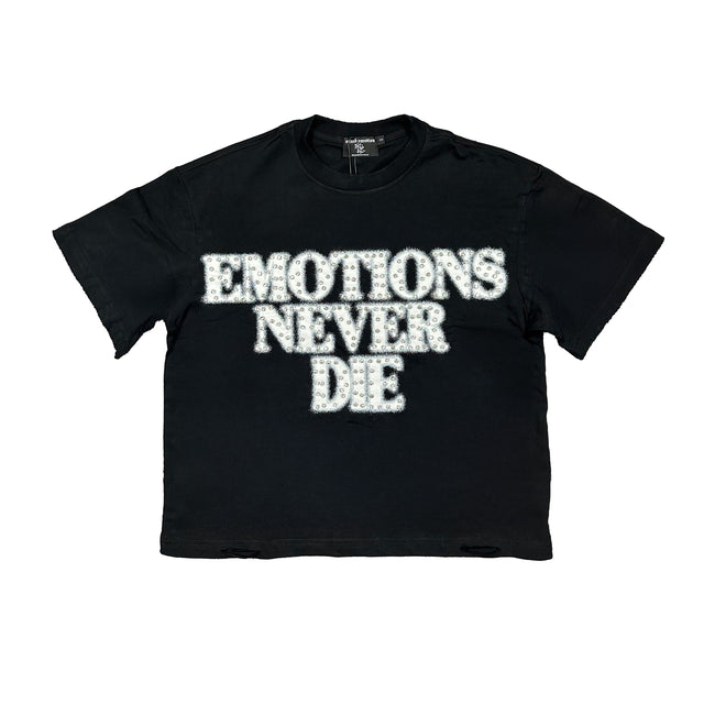 Black ‘End’ Rhinestone Tee Hover Image