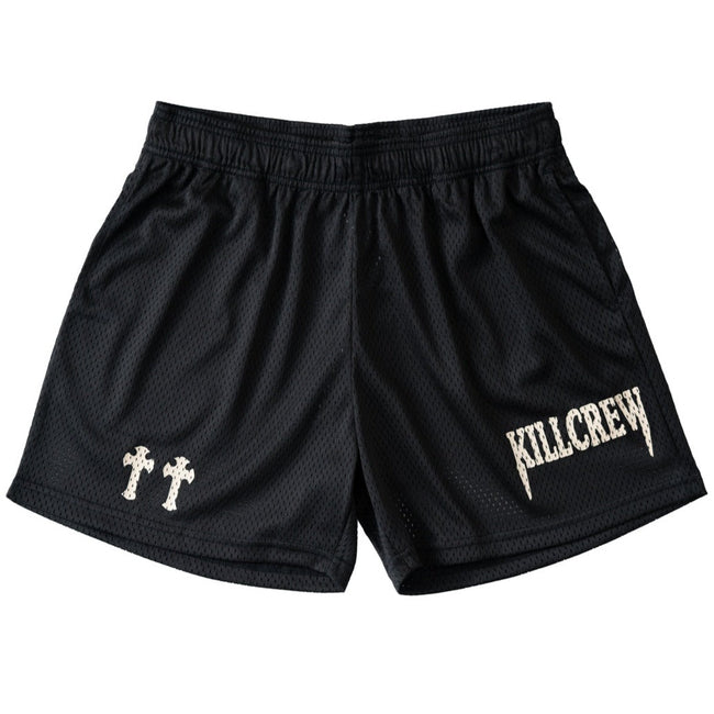 VENTED MESH SHORTS MEDIEVAL - BLACK / CREAM Hover Image