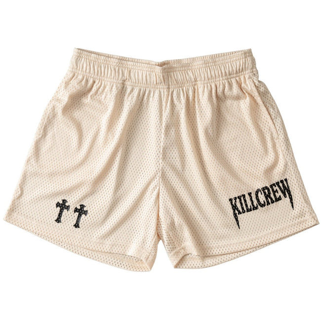VENTED MESH SHORTS MEDIEVAL - CREAM / BLACK Hover Image