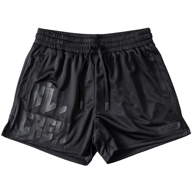 MUAY THAI SHORTS (MID THIGH CUT) - BLACKOUT Hover Image