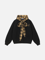 Aelfric Eden Plaid Bow Pullover Hoodie
