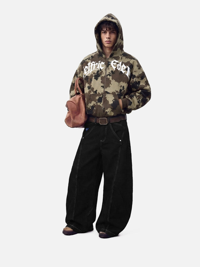 Aelfric Eden Boxy CAMO Zip Up Hoodie Hover Image