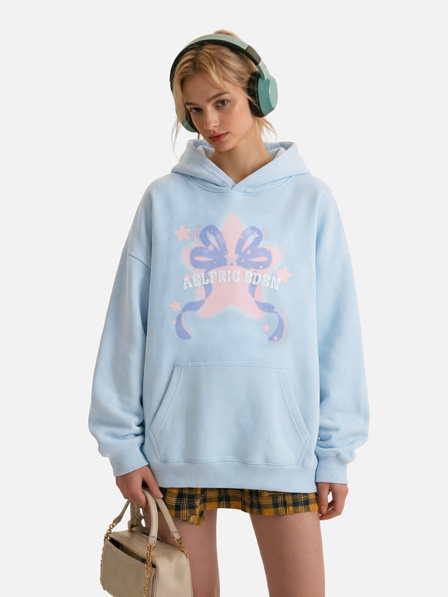 Aelfric Eden Oversized Blurring Bow Hoodie Hover Image