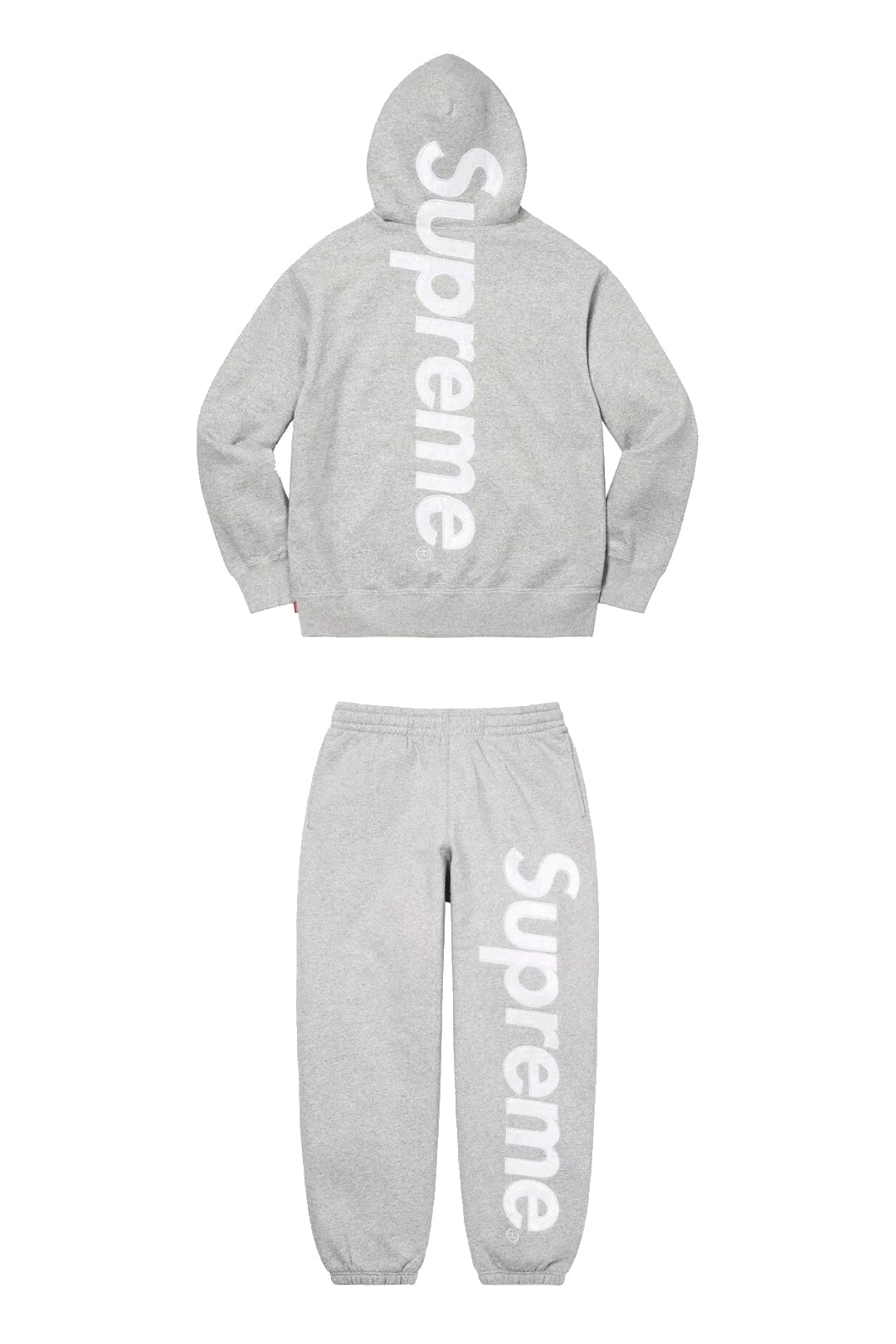 Supreme Side Logo Hoodie & Sweatpants Set – Heather Grey