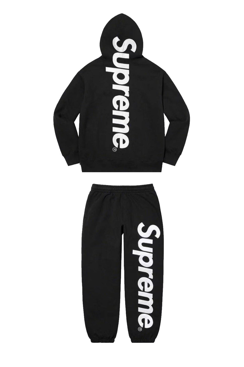 Supreme Side Logo Hoodie & Sweatpants Set – Black