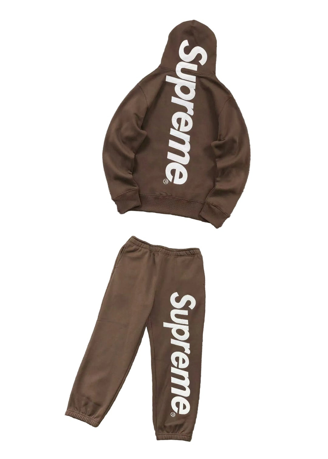 Supreme Side Logo Hoodie & Sweatpants Set – Brown