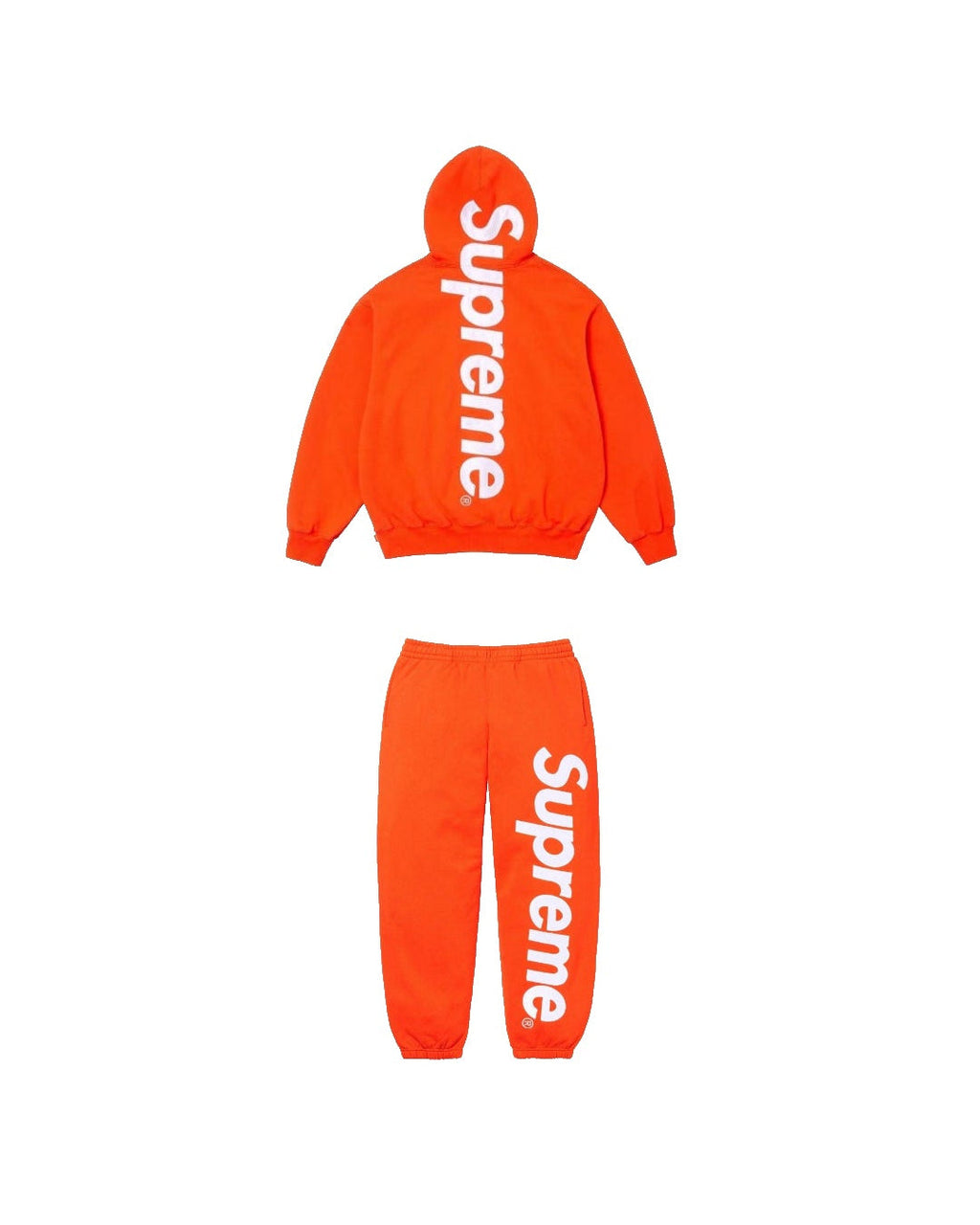 Supreme Side Logo Hoodie & Sweatpants Set – Orange