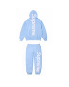 Supreme Side Logo Hoodie & Sweatpants Set – Light Blue