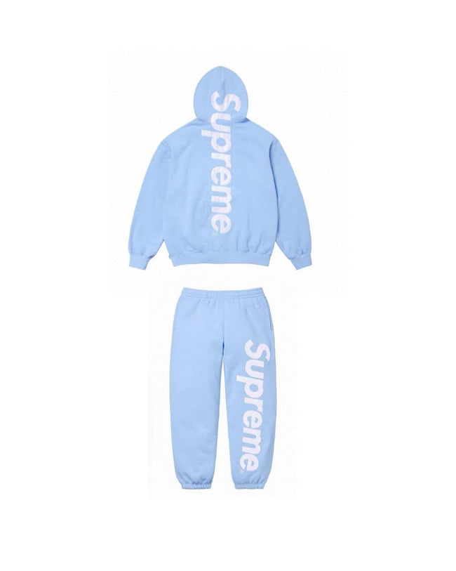 Supreme Side Logo Hoodie & Sweatpants Set – Light Blue Hover Image