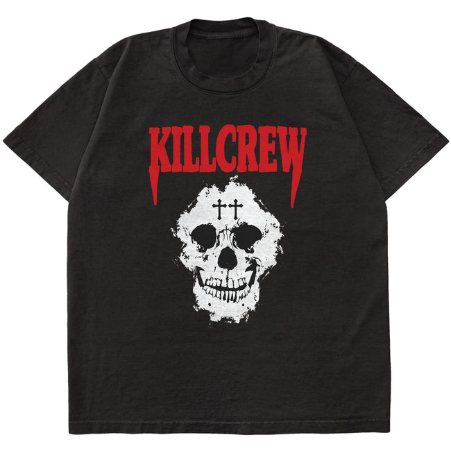 OVERSIZED "KILL CREW SKULL" T-SHIRT - BLACK / RED Hover Image