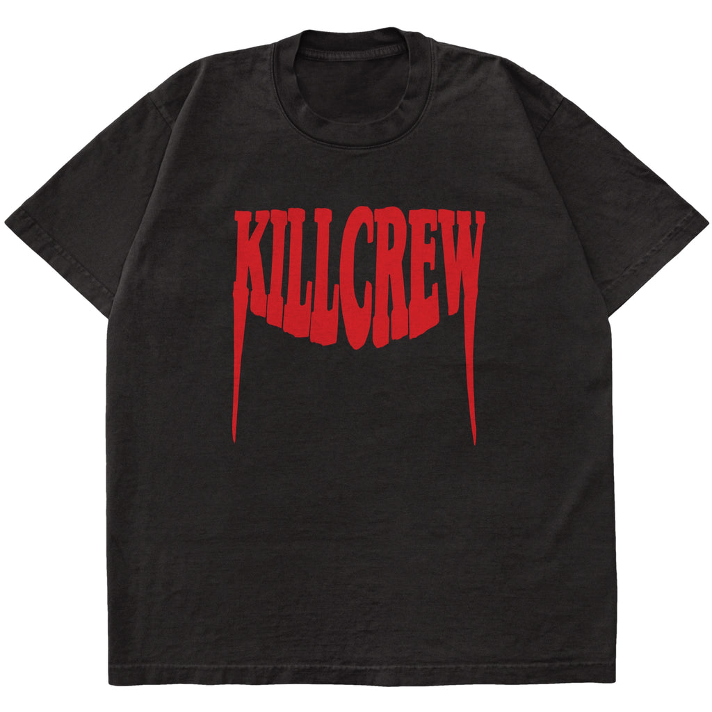 OVERSIZED "FANGS" T-SHIRT - BLACK / RED