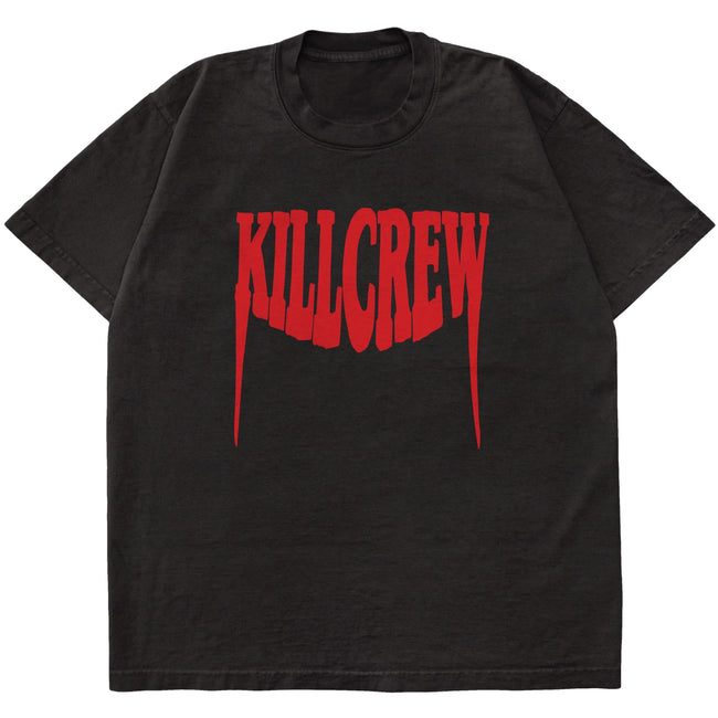 OVERSIZED "FANGS" T-SHIRT - BLACK / RED Hover Image