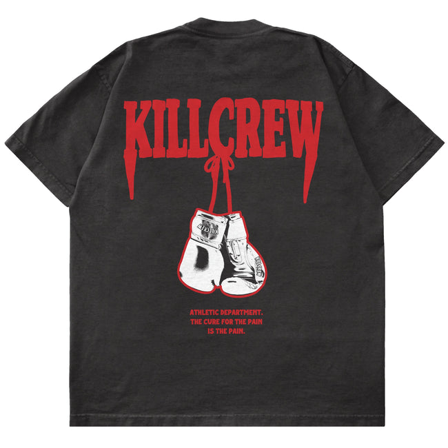 RELAXED FIT "ATHLETIC DEPARTMENT" T-SHIRT - BLACK Hover Image