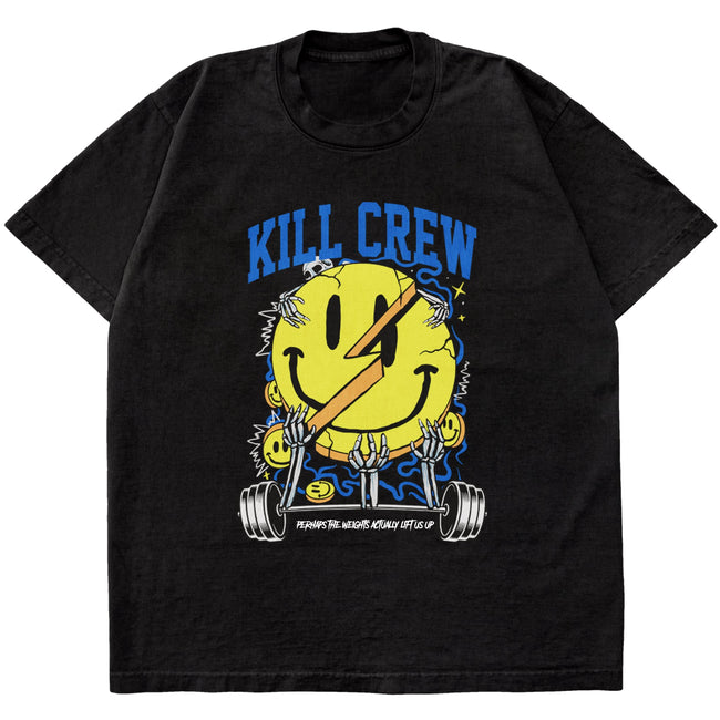 OVERSIZED "WEIGHTS LIFT US UP" T-SHIRT - BLACK Hover Image