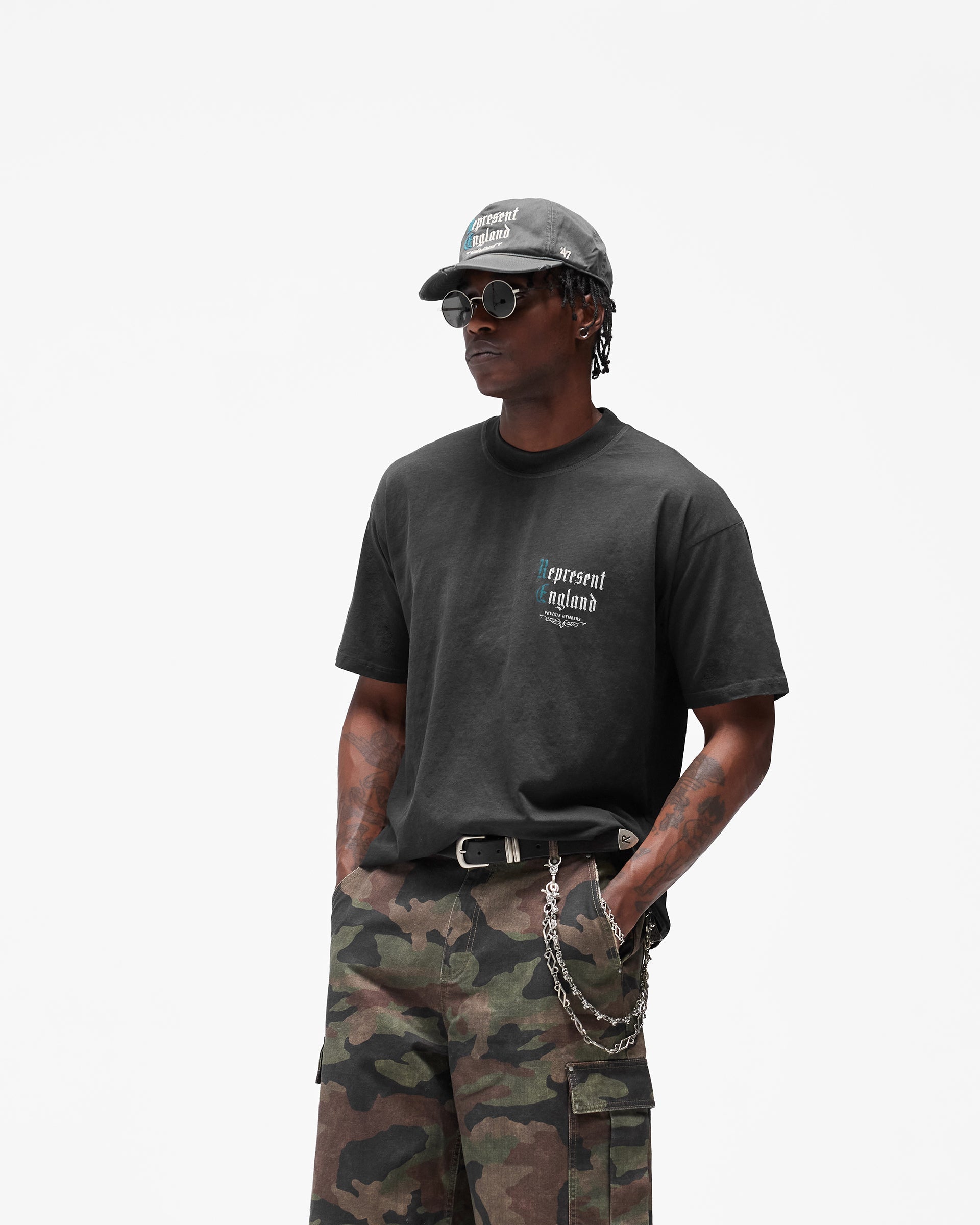 Private Members T-Shirt - Stained Black
