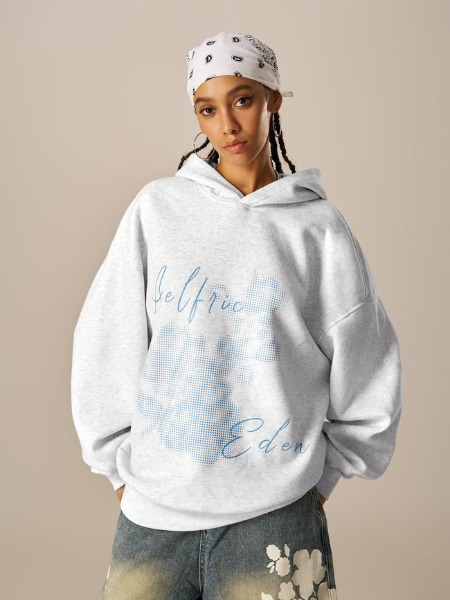 Aelfric Eden Oversized Flower Pattern Hoodie Hover Image
