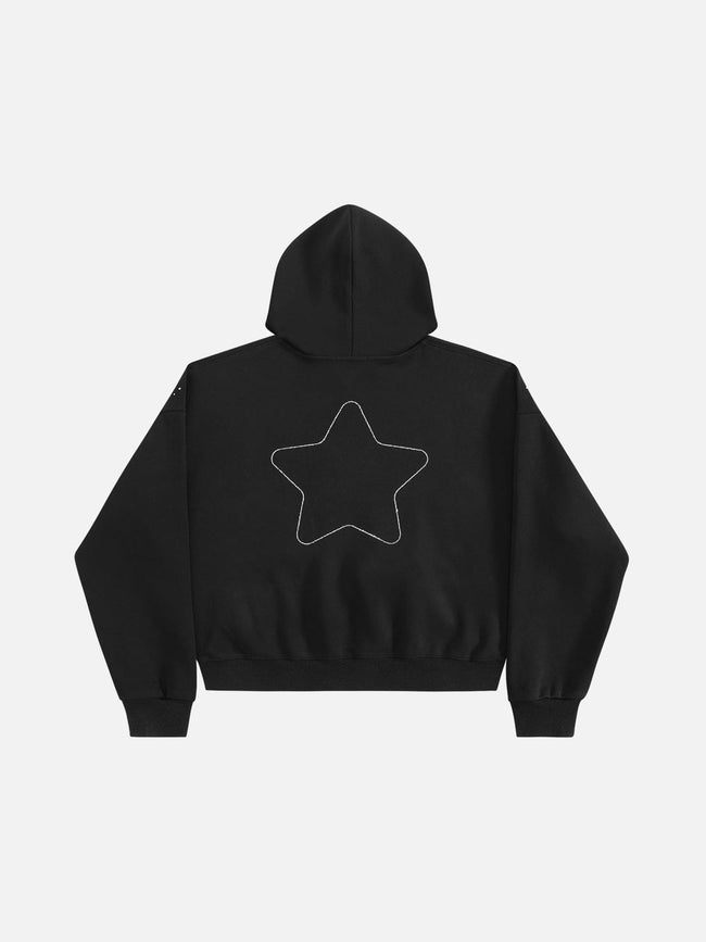 Aelfric Eden Boxy Rhinestone Star Pullover Hoodie Main Image