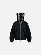 Aelfric Eden Reversible Leopard Zip Up Hoodie