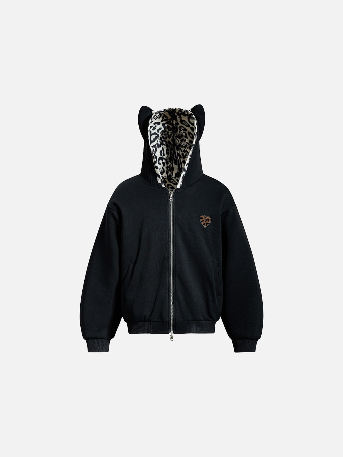 Aelfric Eden Reversible Leopard Zip Up Hoodie