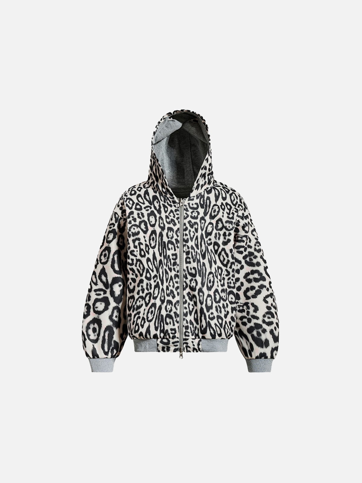 Aelfric Eden Reversible Leopard Zip Up Hoodie