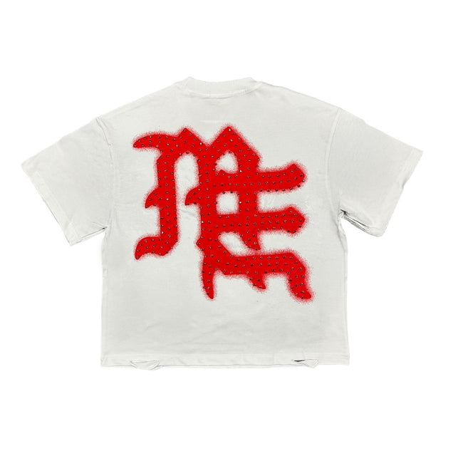 Red ‘End’ Rhinestone Tee Main Image