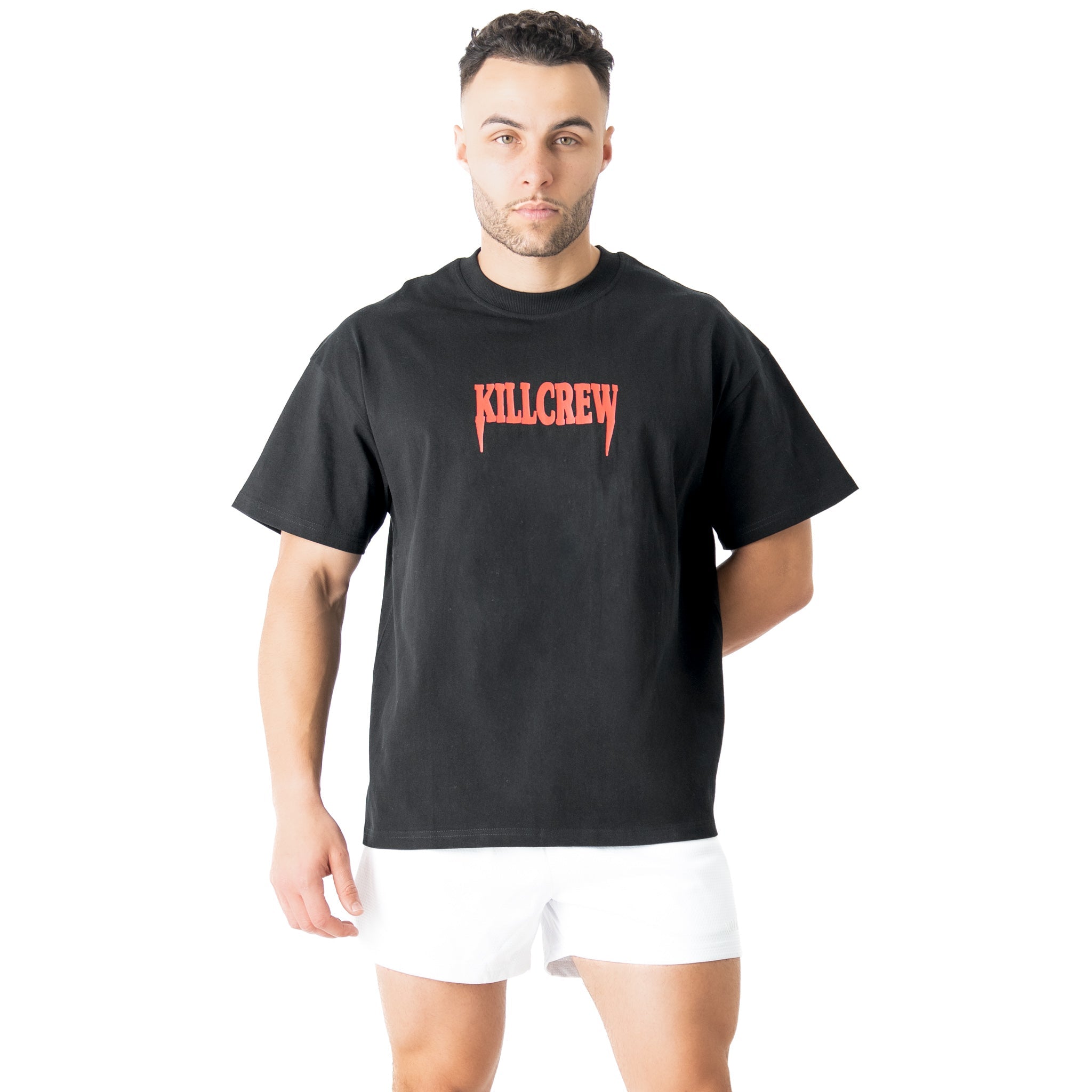 RELAXED FIT "ATHLETIC DEPARTMENT" T-SHIRT - BLACK