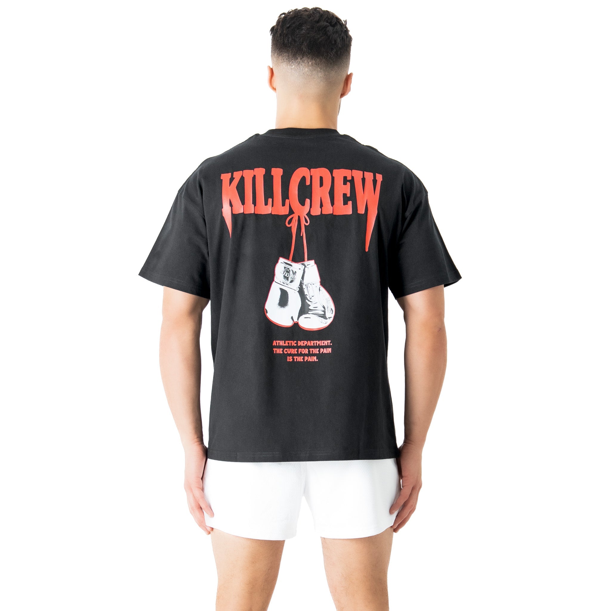 RELAXED FIT "ATHLETIC DEPARTMENT" T-SHIRT - BLACK