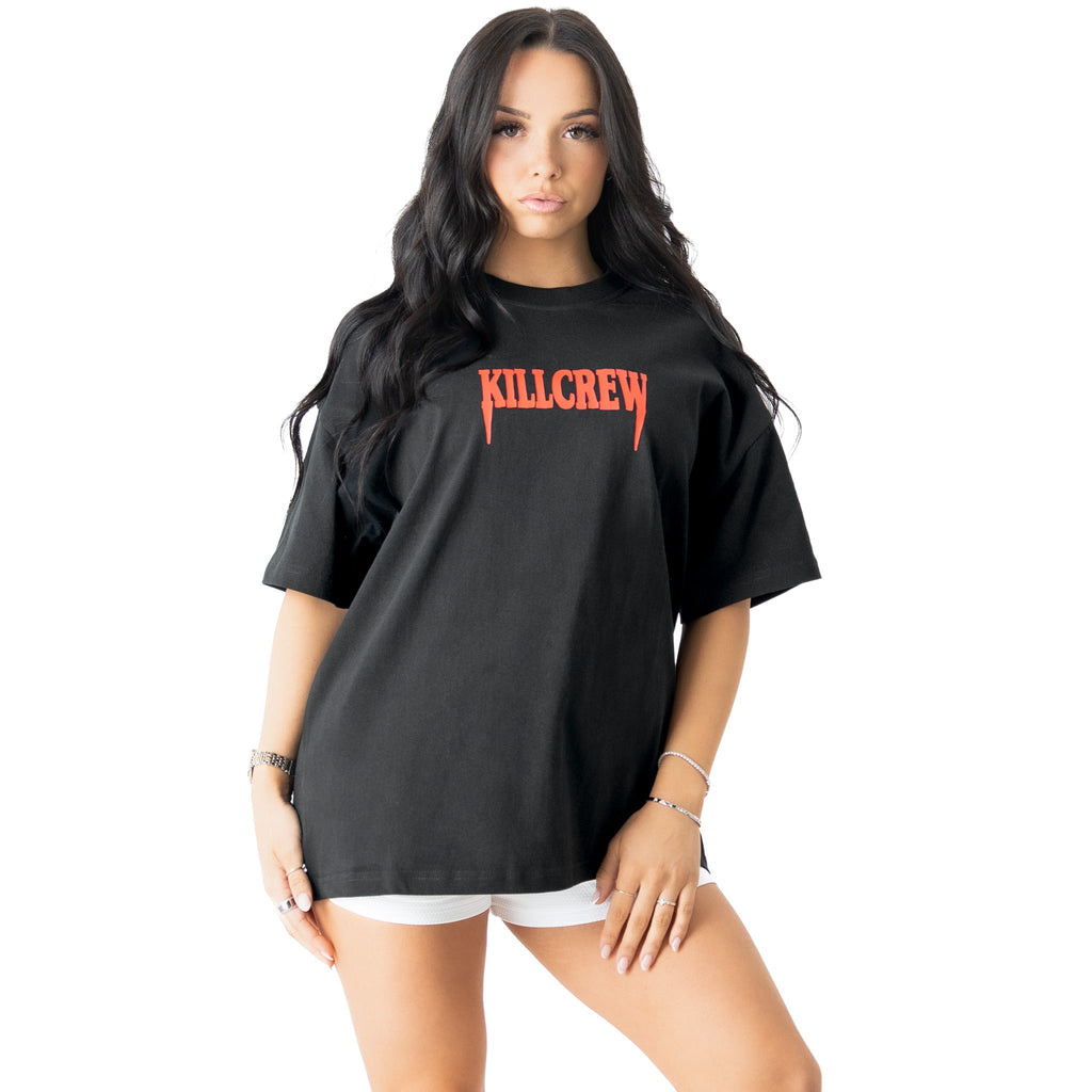 RELAXED FIT "ATHLETIC DEPARTMENT" T-SHIRT - BLACK