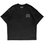 RELAXED FIT NATURAL COTTON CHROME T-SHIRT - BLACKOUT