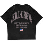 RELAXED FIT NATURAL COTTON CHROME T-SHIRT - BLACKOUT