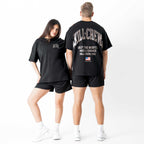 RELAXED FIT NATURAL COTTON CHROME T-SHIRT - BLACKOUT
