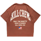 RELAXED FIT NATURAL COTTON CHROME T-SHIRT - BROWN
