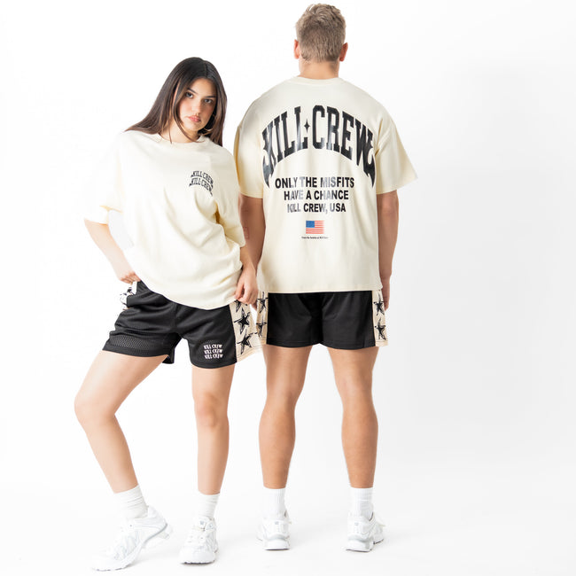 RELAXED FIT NATURAL COTTON CHROME T-SHIRT - CREAM Main Image