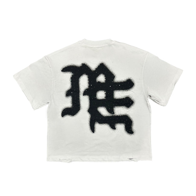 White ‘End’ Rhinestone Tee Main Image