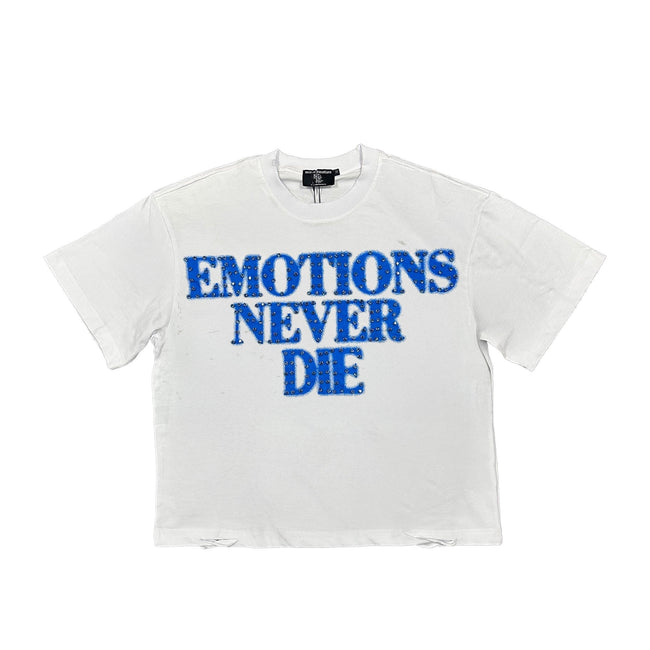 Blue ‘End’ Rhinestone Tee Hover Image