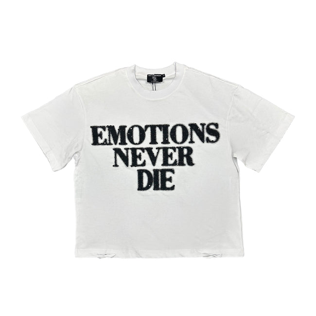 White ‘End’ Rhinestone Tee Hover Image