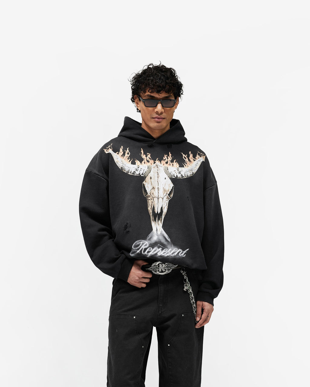 British Cowboys Hoodie - Stained Black