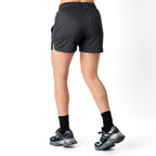 MUAY THAI FLAME SHORTS (MID THIGH CUT) - BLACK / NEON GREEN