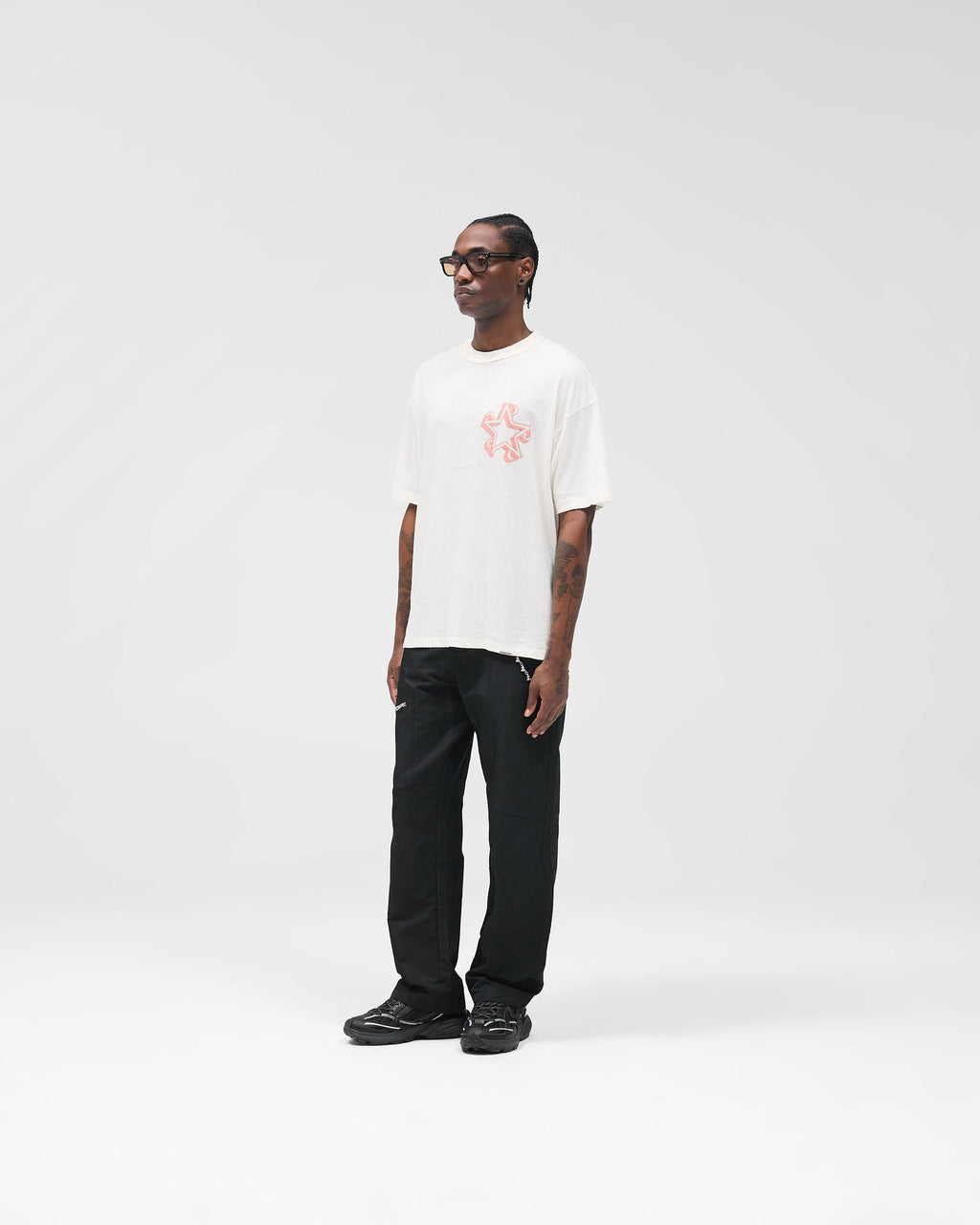 Initial Star T-Shirt - Flat White