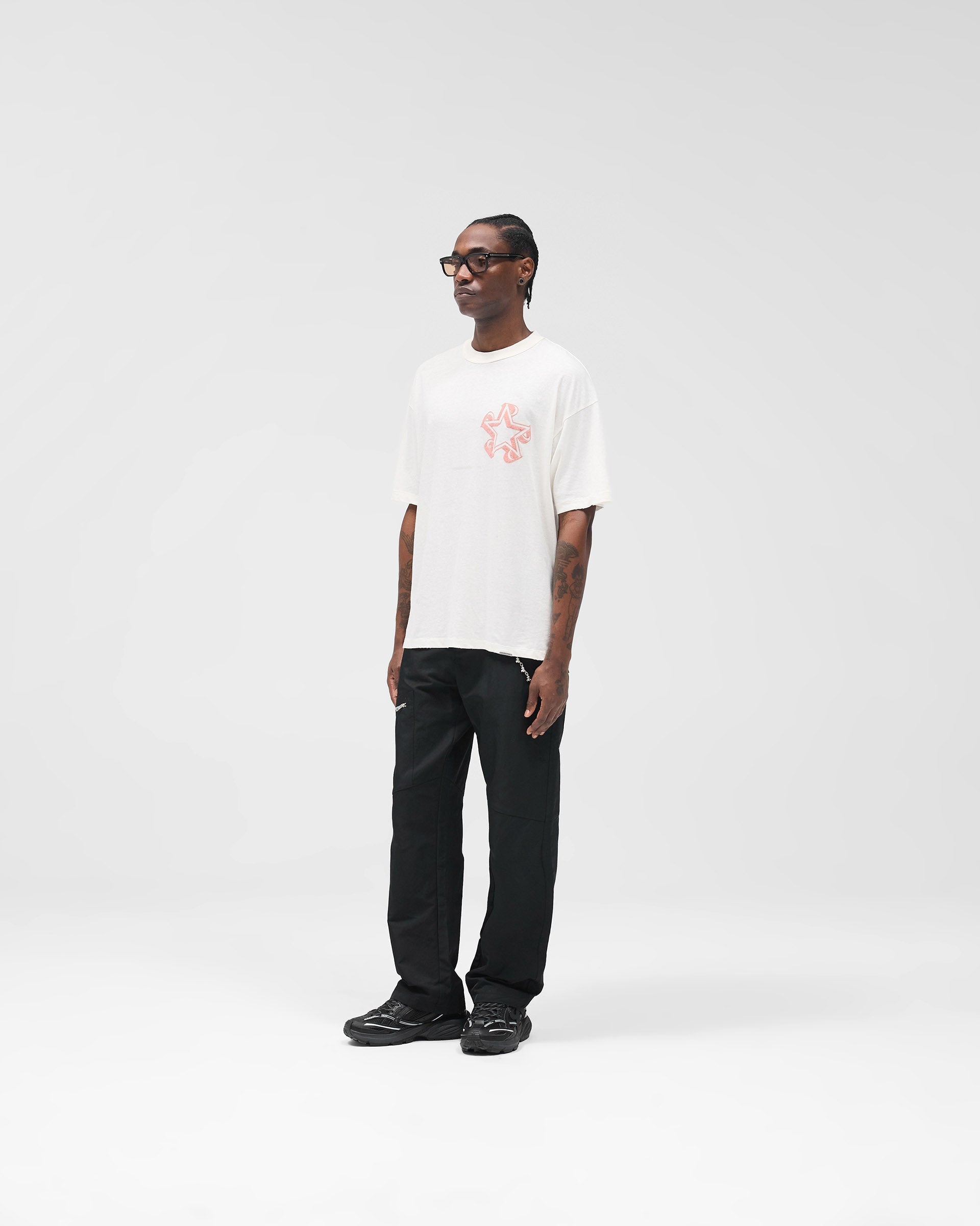 Initial Star T-Shirt - Flat White