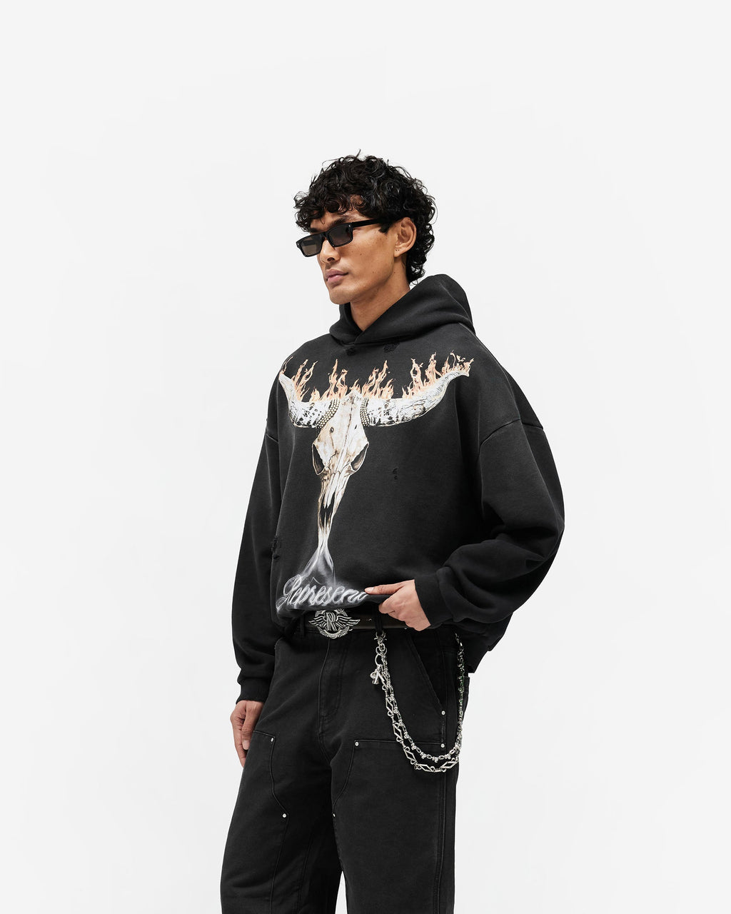 British Cowboys Hoodie - Stained Black