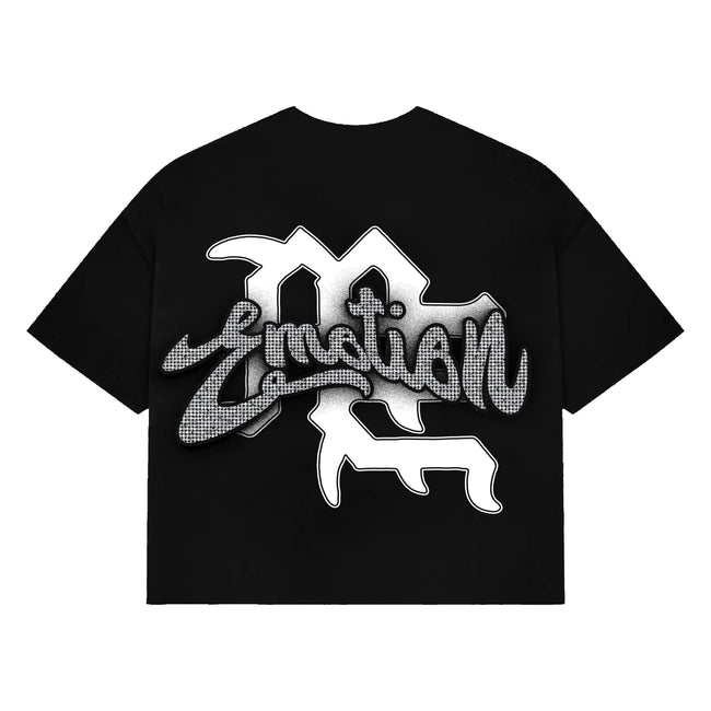 Black “Rhinestone” Cropped Tee Main Image