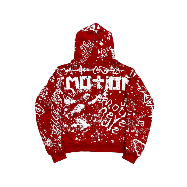 Red “Graffiti” Hoodie Main Image
