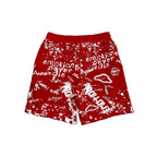 Red “Graffiti” Shorts
