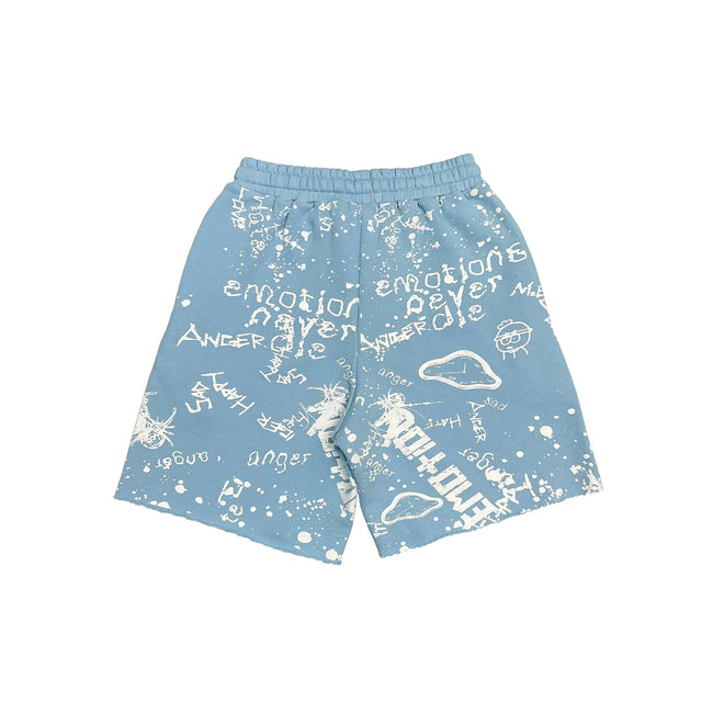 Blue “Graffiti” Shorts Main Image